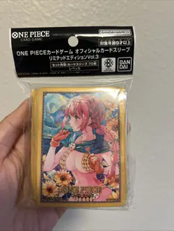 One Piece TCG Official Sleeves Limited Edition Vol 3 Rebecca 70-Pack - Image 1