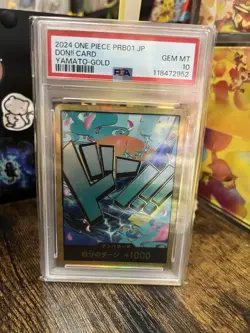 PSA 10 Yamato Gold Don One Piece PRB01- The Best Japanese - Image 1