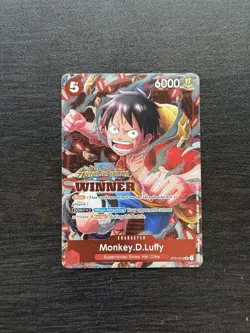 Monkey D Luffy Treasure Cruise Winner ST01-012 Promo One Piece Card English NM - Image 1
