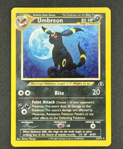 Pokemon TCG Umbreon Neo Discovery Holo Rare Card 13/75 - LP/NM - Image 1