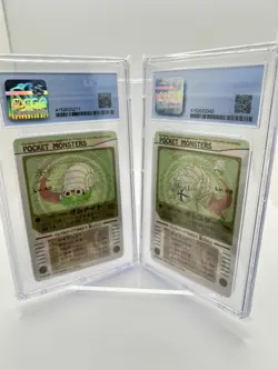 1998 Pokemon Card Japanese - Omnite #138 & Omstar #139 Sealdass - Bandai CGC 9 - Image 2
