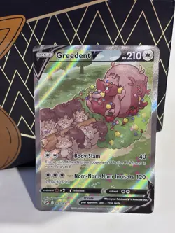 Pokemon Greedent v Alternate Full Art Holo Card 257/264 Swsh08: Fusion Strike - Image 1