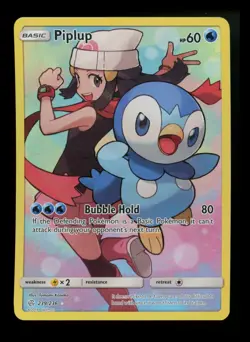 Piplup 239/236 Cosmic Eclipse 2019 Secret IR Holo Pokemon Card TCG - Image 1