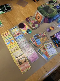 Pokemon card lot, tins and more, no duplicates, includes holos and a graded slab - Image 2