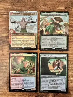MTG Bumi Cards + Iroh Commander Deck Cards For Meji-Devi - Image 1