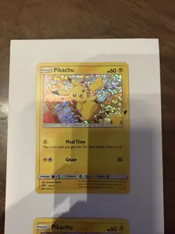 Pikachu Holo + Non-Holo Card Pokemon 25th Anniversary McDonalds MINT - Image 2