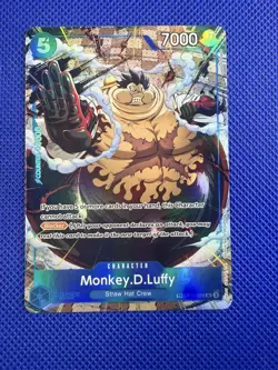 Monkey D Luffy OP11-058 OP13 Treasure Rare One Piece Card English Carrying On - Image 1