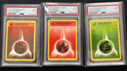 1999 Pokemon Shadowless Energy Cards PSA 9 Mint Lot 97, 98, 99 - Image 1