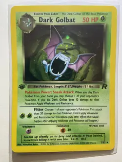 Dark Golbat - 7/82 - Pokemon Team Rocket 1st Edition Holo Rare Card WOTC NM/LP - Image 1