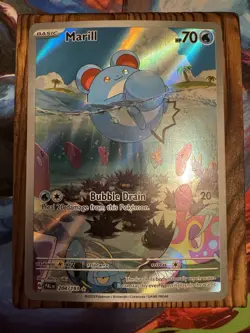 Pokemon Marill TCG Rare Holo Card 204/193 Sv02 Paldea Evolved Illustration - Image 1