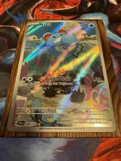 Pokemon Marill TCG Rare Holo Card 204/193 Sv02 Paldea Evolved Illustration - Image 4