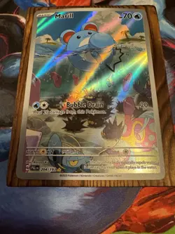 Pokemon Marill TCG Rare Holo Card 204/193 Sv02 Paldea Evolved Illustration - Image 5