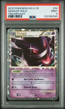 Gengar Prime 94/102 Pokemon Card Holo Ultra Rare Triumphant HGSS Nintendo PSA 9 - Image 1