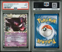 Gengar Prime 94/102 Pokemon Card Holo Ultra Rare Triumphant HGSS Nintendo PSA 9 - Image 3