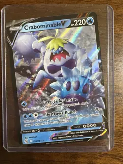 Pokemon V Card Lot 7 Cards Crabominable Victini Boltund Talonflame Wobbuffet - Image 1