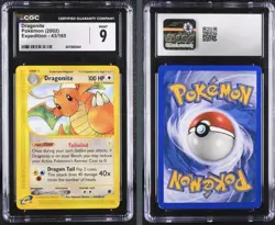 CGC 9 MINT Dragonite 2002 Expedition 43/165 Pokemon Card - Image 1