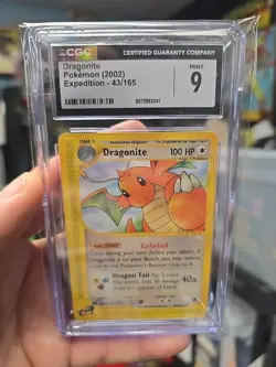 CGC 9 MINT Dragonite 2002 Expedition 43/165 Pokemon Card - Image 3