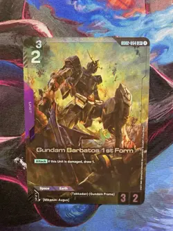 Gundam Card Game TCG Gundam Barbatos 1st Form LR+ Holo Alternate Art GD02-054 - Image 2