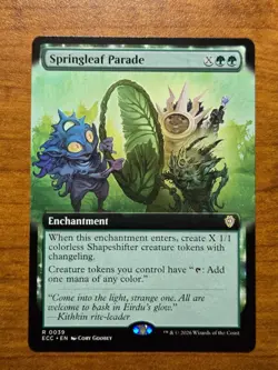 MTG Lorwyn Eclipsed Commander - Springleaf Parade - ECL 39 - Extended Art - Image 1