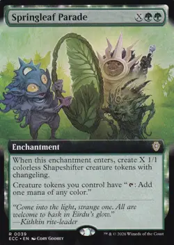 MTG Lorwyn Eclipsed Commander - Springleaf Parade - ECL 39 - Extended Art - Image 2