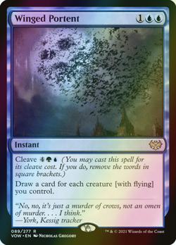 MTG Winged Portent Foil ** Innistrad: Crimson Vow ** English - Image 1