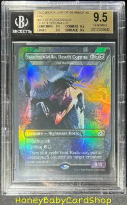MTG Ikoria 2020 Spacegodzilla, Death Corona Foil BGS 9.5Q (TRUE QUAD) GEM MINT - Image 1