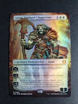Ajani, Outland Chaperone (Borderless Foil) Mythic MTG Lorwyn Eclipsed - Image 1