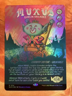 MTG Rainbow Foil Showcase Muxus, Goblin Grandee SLD: Goblin & Squabblin' NM!! - Image 1