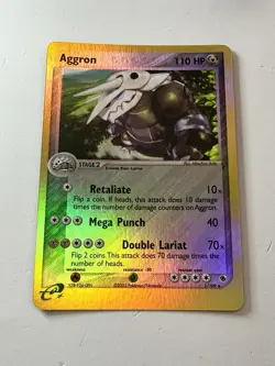 Aggron 1/109 Reverse Holo Rare EX Ruby & Sapphire NM/EX Vintage Pokemon 2003 - Image 1