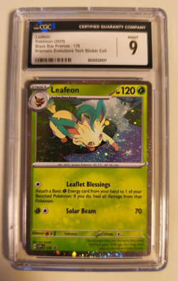 Pokemon CGC 9 Mint Leafeon Pokemon (2025) Black Star Promos-No PSA! - Image 1