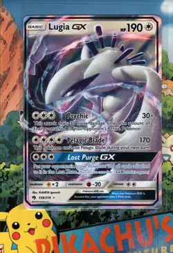Pokemon TCG Lugia GX 159/214 Sm-Lost Thunder Holo NM - Image 1