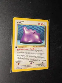 Ditto 1st 1. Edition 18/62 Fossil Deutsch DE Pokemon Karte Pokemon - Image 3