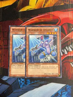 Yu-Gi-Oh! 2x Warrior of Atlantis SDRE-EN013 ** 1st Edition | LP ** - Image 1