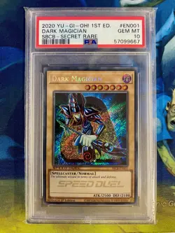 2020 YU-GI-OH! SBCB | 1ST EDITION-SECRET RARE #EN001 DARK MAGICIAN PSA 10 - Image 1