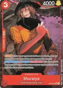 One Piece Shuraiya (Alt Art) SR Wings of the Captain #OP06-009 NM - Image 1