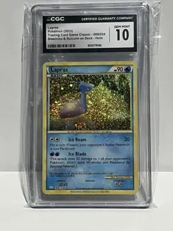 Lapras - Pokemon - CGC 10 GEM MINT - 008/034 CLB TCG - Holo Card English - Image 1