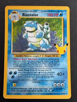 Blastoise Holo 2/102 25th Anniversary Celebrations Pokemon Card - Image 1