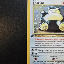 Pokemon Card - Snorlax Jungle Set Holo 11/64 WOTC Vintage 1st Edition - Image 2