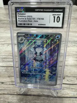 CGC 10 Poliwhirl 176/165 Scarlet & Violet 151 Set GEM MINT English Pokemon Card - Image 1