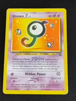Unown J Black Star Promo Pokemon TCG Card 38 - Image 1