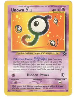 Unown J Black Star Promo Pokemon TCG Card 38 - Image 3