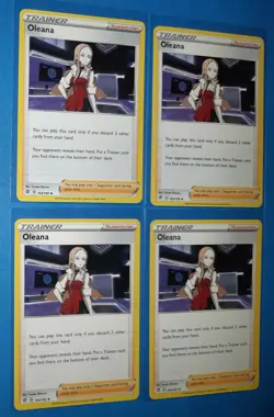 4x Oleana 163/192 Pokemon card Rebel Clash uncommon NM - Image 1