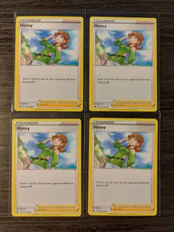 4x Honey 142/198 Pokemon card Chilling Reign uncommon NM - Image 1