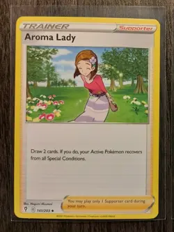 2x Aroma Lady 141/203 Pokemon card Evolving Skies uncommon NM - Image 1