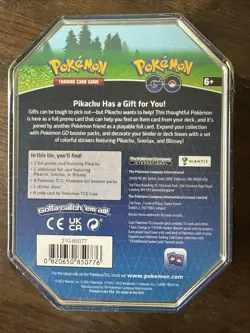 Pikachu Pokemon Go Tin English TCG Card Game Sword and Shield New SEALED - Image 3