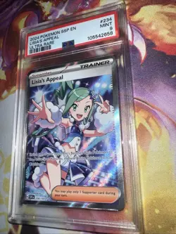Lisia's Appeal Holo Pokemon TCG Card PSA 9 Surging Sparks - Image 1
