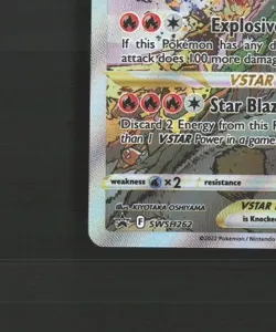 Charizard VSTAR SWSH262 Full Art Black Star Promo Pokemon Card NM - Image 5