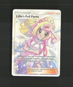 Lillie's Full Force 230/236 Cosmic Eclipse Full Art Ultra Rare Pokemon Card NM - Image 1