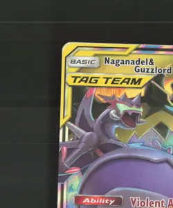 Naganadel & Guzzlord GX 158/236 Cosmic Eclipse Ultra Rare Holo Pokemon Card NM - Image 3