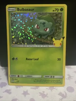 Pokemon TCG Bulbasaur 1/25 Holo McDonald’s Promo 25th Anniversary 2021 NM Card - Image 1